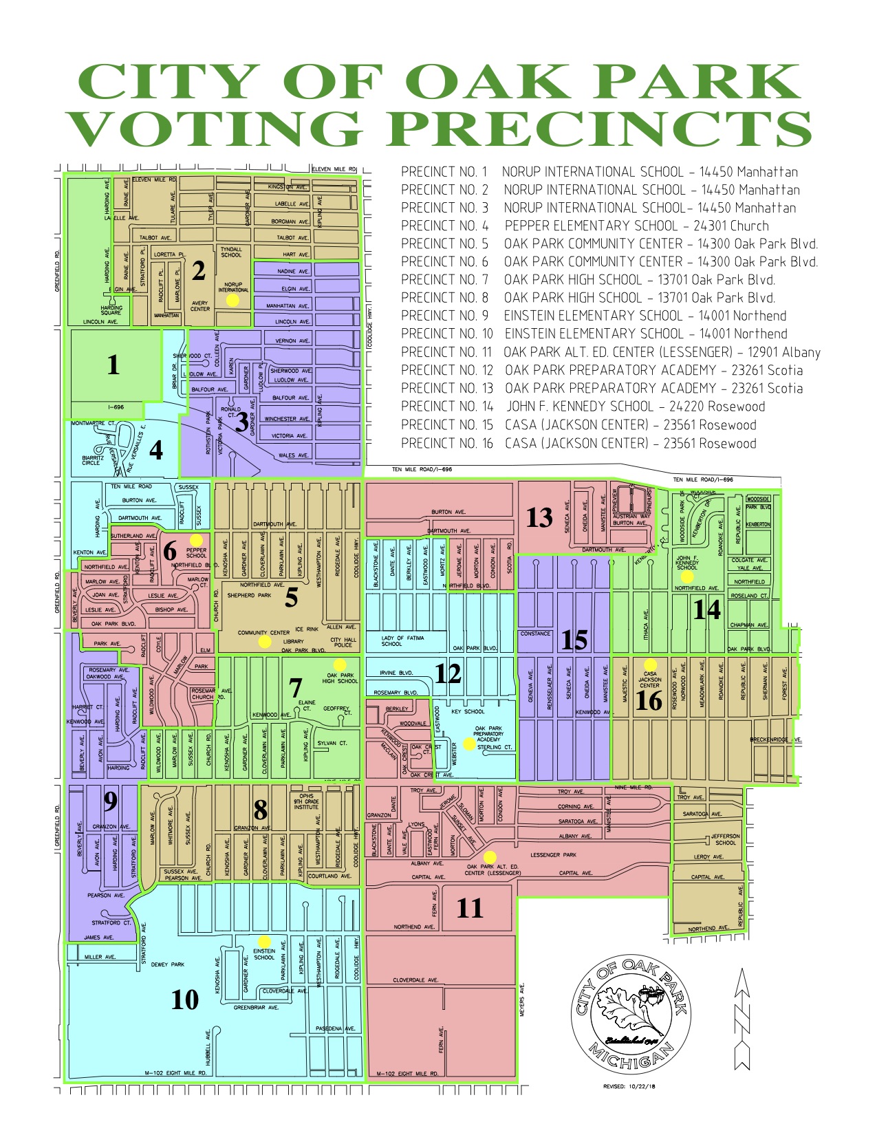 OakParkPrecinct Map - 2019-20